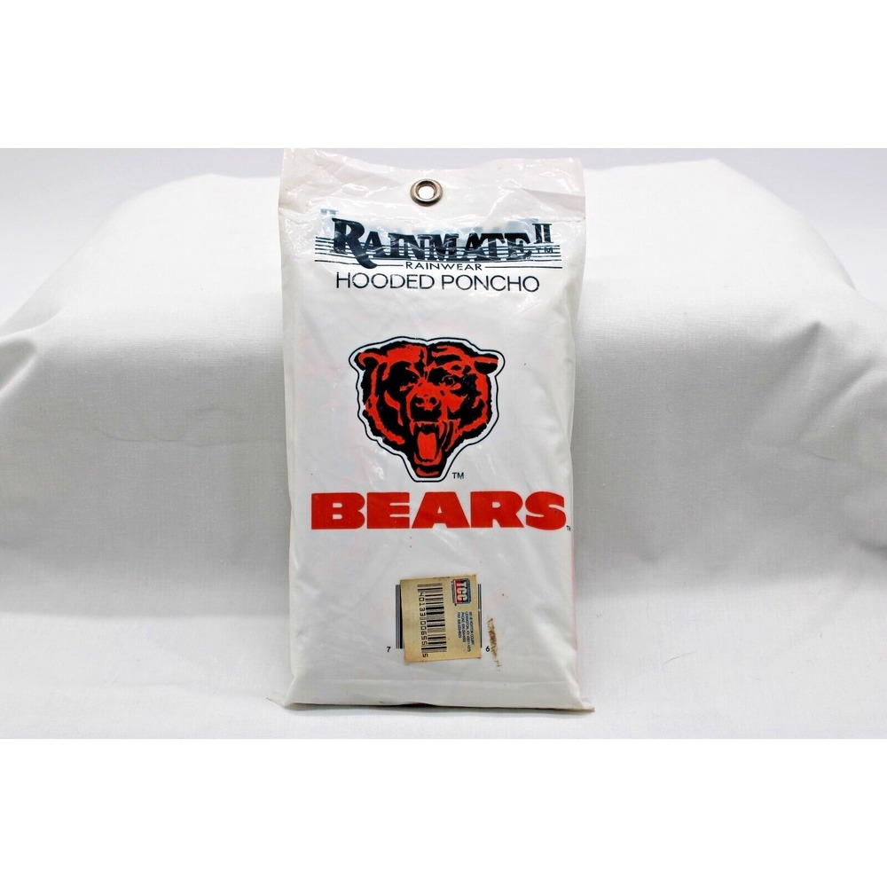 New Vintage 1993 NFL CHICAGO BEARS Rainmate II Hooded Poncho one‎ size fits most